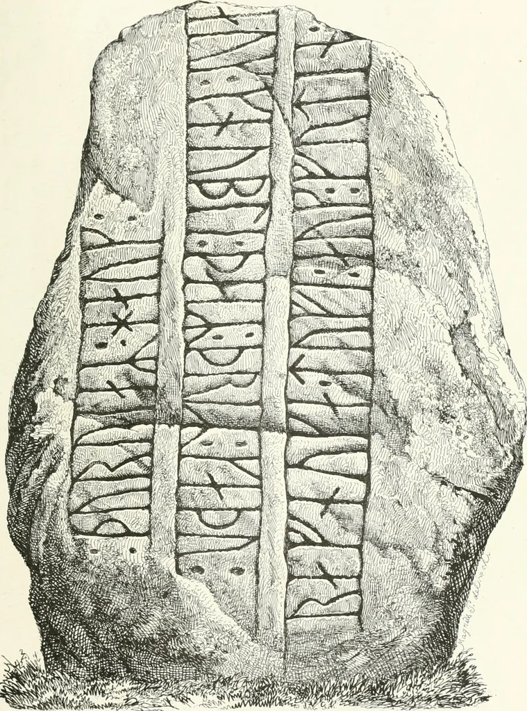 An illustration from De danske runemindesmaerker, forklarede, 1864, leaf 30