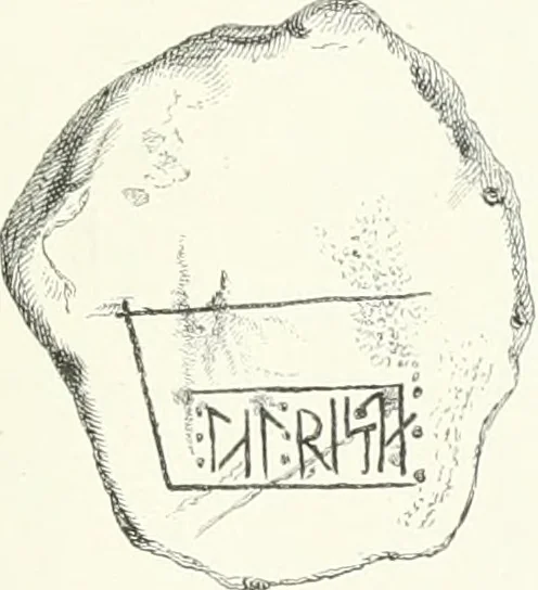 An illustration from De danske runemindesmaerker, forklarede, 1864, leaf 60