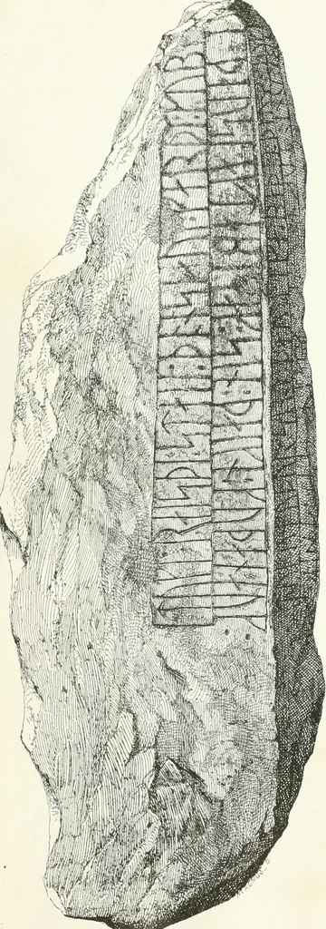 An illustration from De danske runemindesmaerker, forklarede, 1864, leaf 84