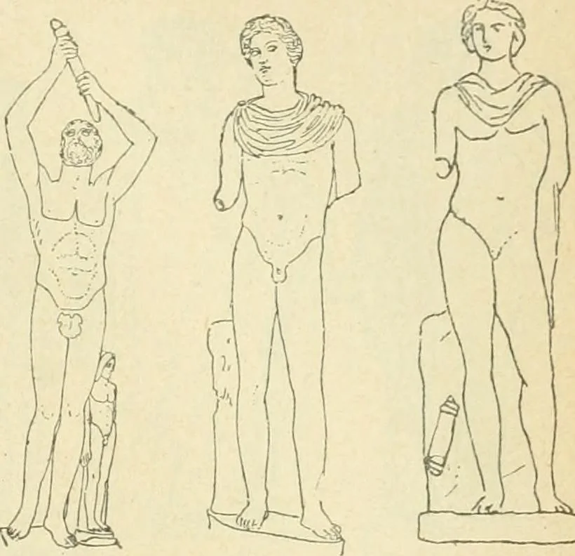 An illustration from Répertoire de la statuaire grecque et romaine, 1908, leaf 146