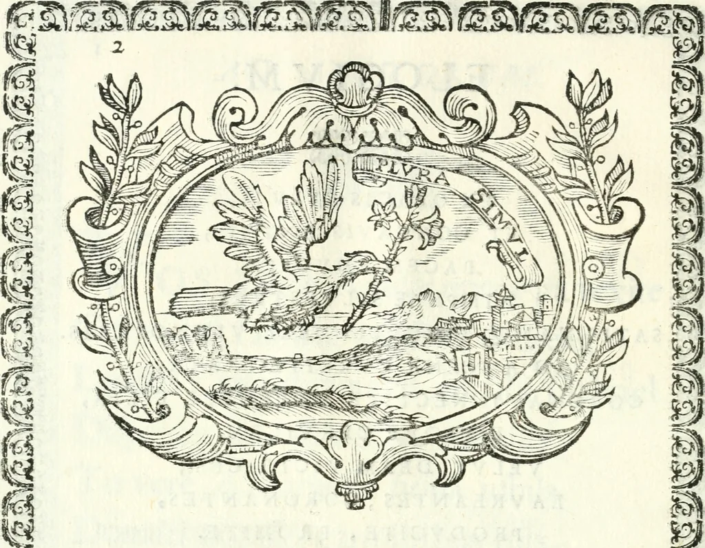 An illustration from Pacis aqvilam inter et lilia initae elogia, 1660, leaf 13