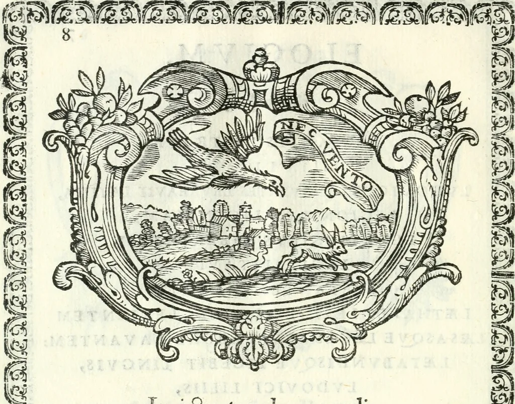 An illustration from Pacis aqvilam inter et lilia initae elogia, 1660, leaf 19
