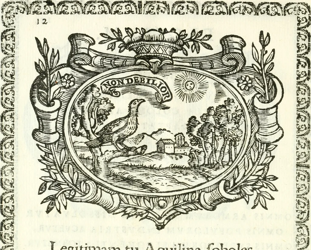 An illustration from Pacis aqvilam inter et lilia initae elogia, 1660, leaf 23