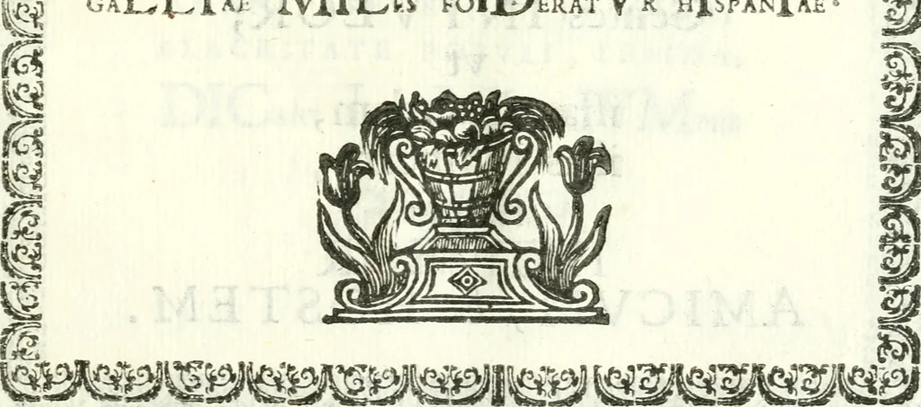 An illustration from Pacis aqvilam inter et lilia initae elogia, 1660, leaf 24