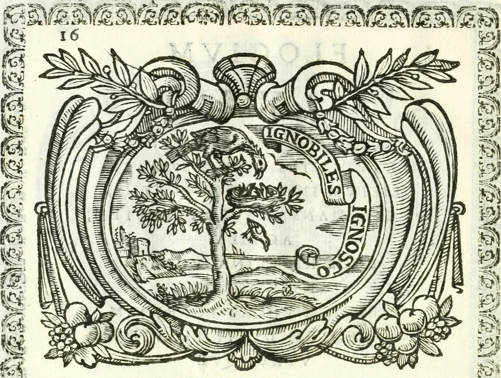 An illustration from Pacis aqvilam inter et lilia initae elogia, 1660, leaf 27