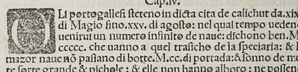 An illustration from Paesi nouamente retrouati. & Nouo Mo[n]do da Alberico Vesputio Florentino intitulato, 1508, leaf 78