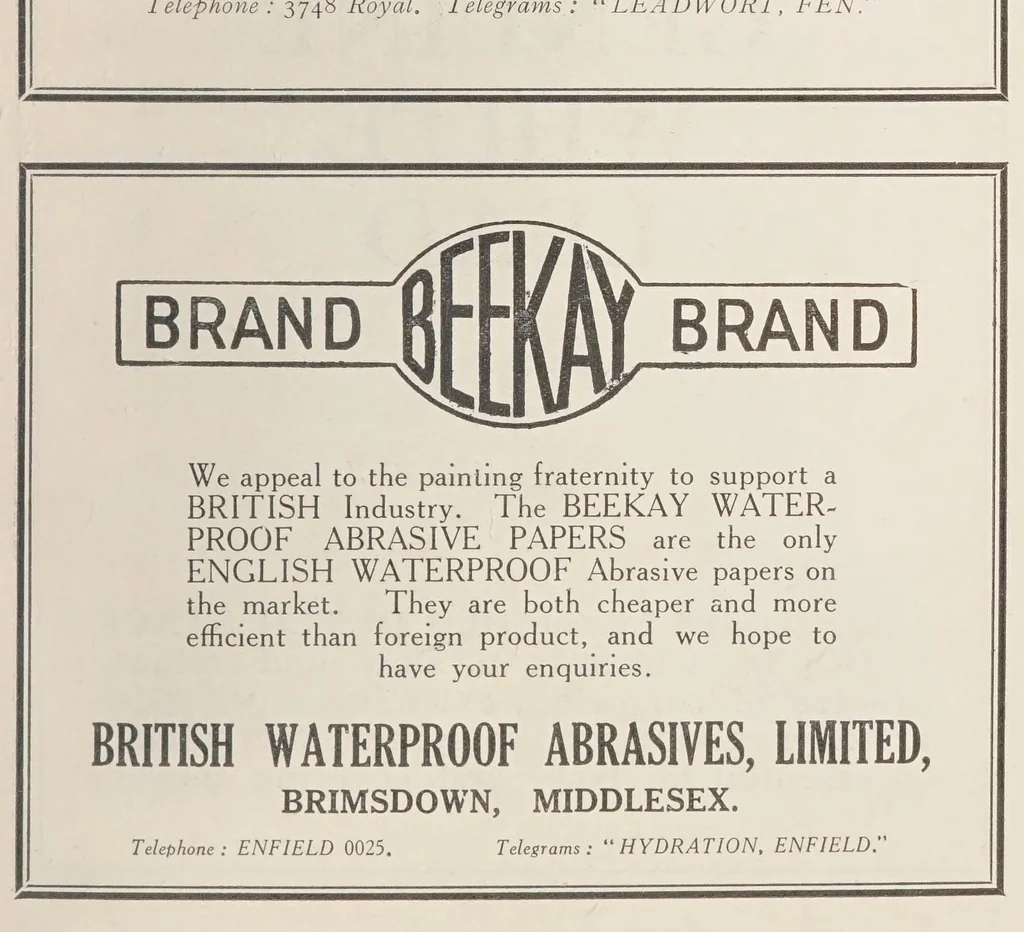 An illustration from Paint & colour mixing : a practical handbook for painters, decorators, paint manufacturers, artists and all who have to mix colours, containing over 300 samples of actual oil and water-paints and water-colours of various colours, and upwards of 1,500 different colour mixtures, with fifteen coloured plates / by Arthur Seymour Jennings., 1926, leaf 389