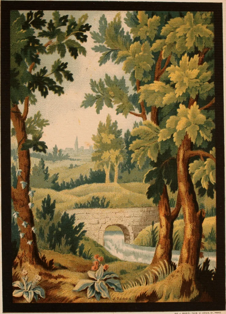 An illustration from Painted tapestry and its application to interior decoration : practical lessons in tapestry painting with liquid colour, 1879, leaf 112