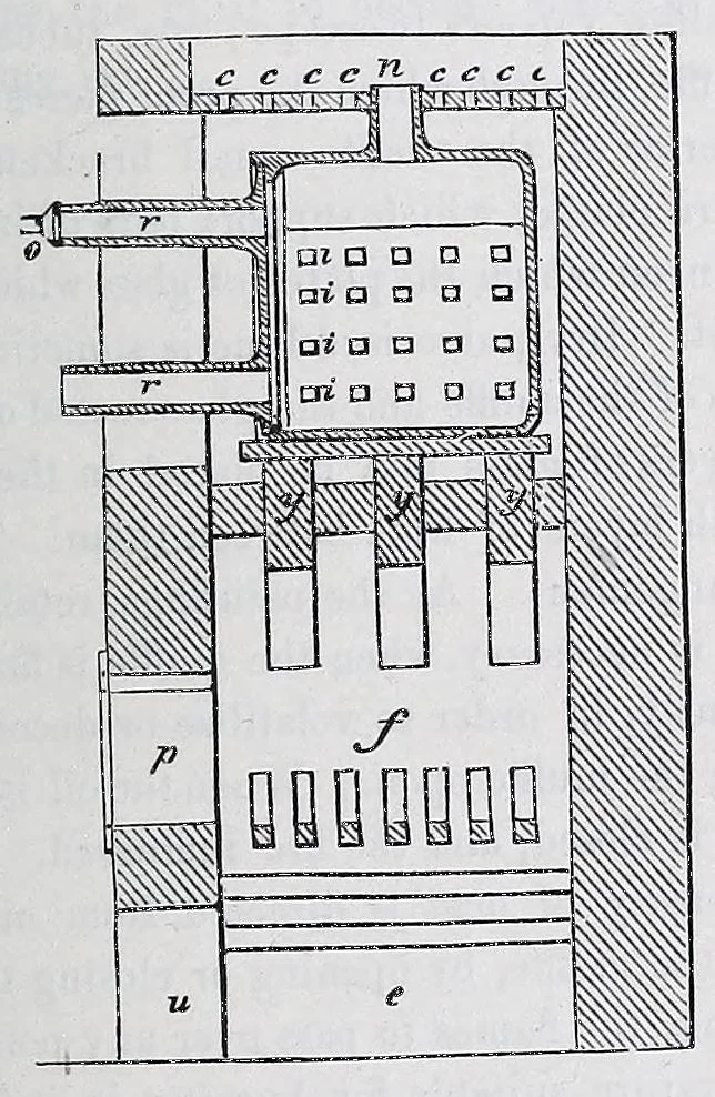 An illustration from The Painter, gilder and varnisher's companion : comprising the manufacture and test of pigments, the art of painting, graining, marbling, staining, sign-writing, varnishing, glass-staining, and gilding on glass .., 1900, leaf 325
