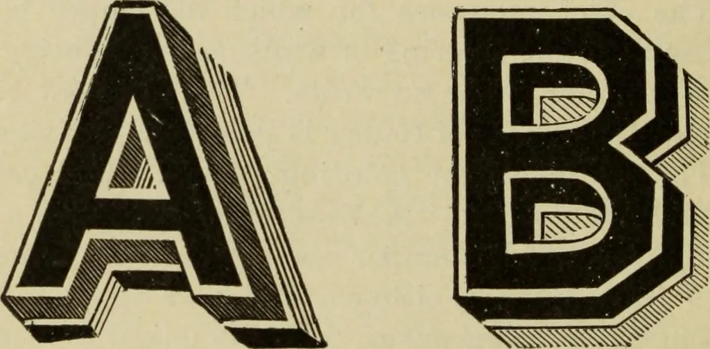 An illustration from The painters' encyclopædia. Containing definitions of all important words in the art of plain and artistic painting, with details of practice in coach, carriage, railway car, house, sign and ornamental painting, including graining, marbling ... and valuable hints and helps in scene painting, porcelain painting, plain painting, distemper painting, and all work in which a brush, pencil or palette is used, 1887, leaf 119