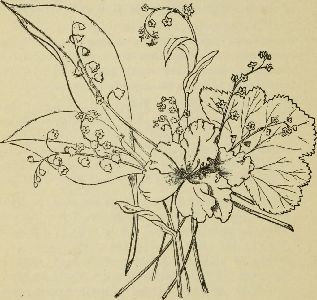 An illustration from The painters' encyclopædia. Containing definitions of all important words in the art of plain and artistic painting, with details of practice in coach, carriage, railway car, house, sign and ornamental painting, including graining, marbling ... and valuable hints and helps in scene painting, porcelain painting, plain painting, distemper painting, and all work in which a brush, pencil or palette is used, 1887, leaf 261
