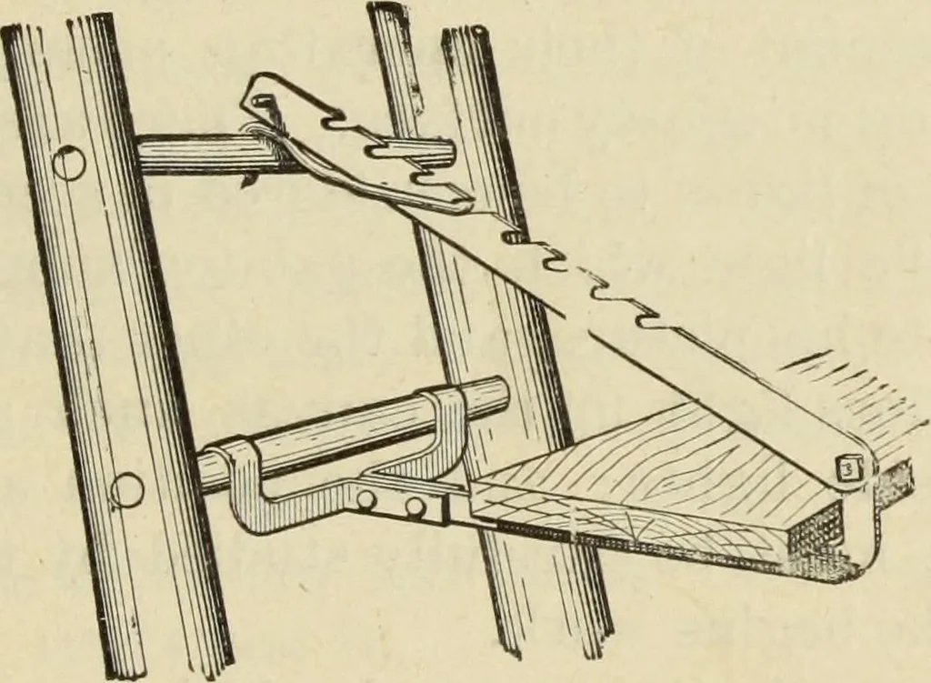 An illustration from The painters' encyclopædia. Containing definitions of all important words in the art of plain and artistic painting, with details of practice in coach, carriage, railway car, house, sign and ornamental painting, including graining, marbling ... and valuable hints and helps in scene painting, porcelain painting, plain painting, distemper painting, and all work in which a brush, pencil or palette is used, 1887, leaf 314