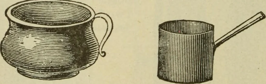 An illustration from The painters' encyclopædia. Containing definitions of all important words in the art of plain and artistic painting, with details of practice in coach, carriage, railway car, house, sign and ornamental painting, including graining, marbling ... and valuable hints and helps in scene painting, porcelain painting, plain painting, distemper painting, and all work in which a brush, pencil or palette is used, 1887, leaf 319