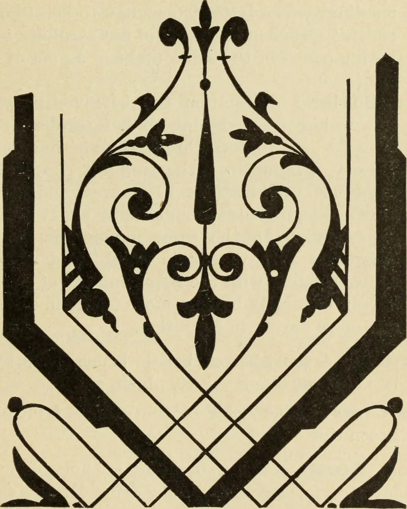An illustration from The painters' encyclopædia. Containing definitions of all important words in the art of plain and artistic painting, with details of practice in coach, carriage, railway car, house, sign and ornamental painting, including graining, marbling ... and valuable hints and helps in scene painting, porcelain painting, plain painting, distemper painting, and all work in which a brush, pencil or palette is used, 1887, leaf 350