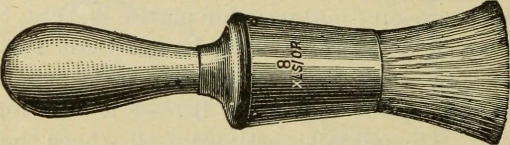 An illustration from The painters' encyclopædia. Containing definitions of all important words in the art of plain and artistic painting, with details of practice in coach, carriage, railway car, house, sign and ornamental painting, including graining, marbling ... and valuable hints and helps in scene painting, porcelain painting, plain painting, distemper painting, and all work in which a brush, pencil or palette is used, 1887, leaf 365
