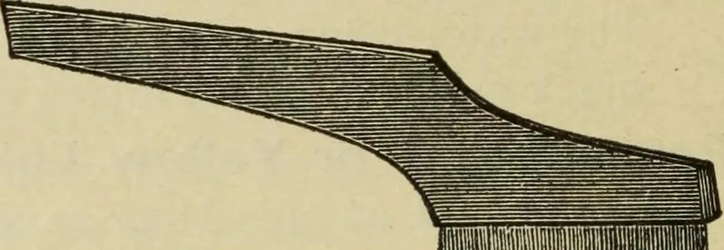 An illustration from The painters' encyclopædia. Containing definitions of all important words in the art of plain and artistic painting, with details of practice in coach, carriage, railway car, house, sign and ornamental painting, including graining, marbling ... and valuable hints and helps in scene painting, porcelain painting, plain painting, distemper painting, and all work in which a brush, pencil or palette is used, 1887, leaf 63