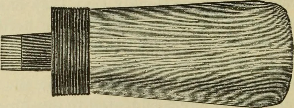 An illustration from The painters' encyclopædia. Containing definitions of all important words in the art of plain and artistic painting, with details of practice in coach, carriage, railway car, house, sign and ornamental painting, including graining, marbling ... and valuable hints and helps in scene painting, porcelain painting, plain painting, distemper painting, and all work in which a brush, pencil or palette is used, 1887, leaf 73