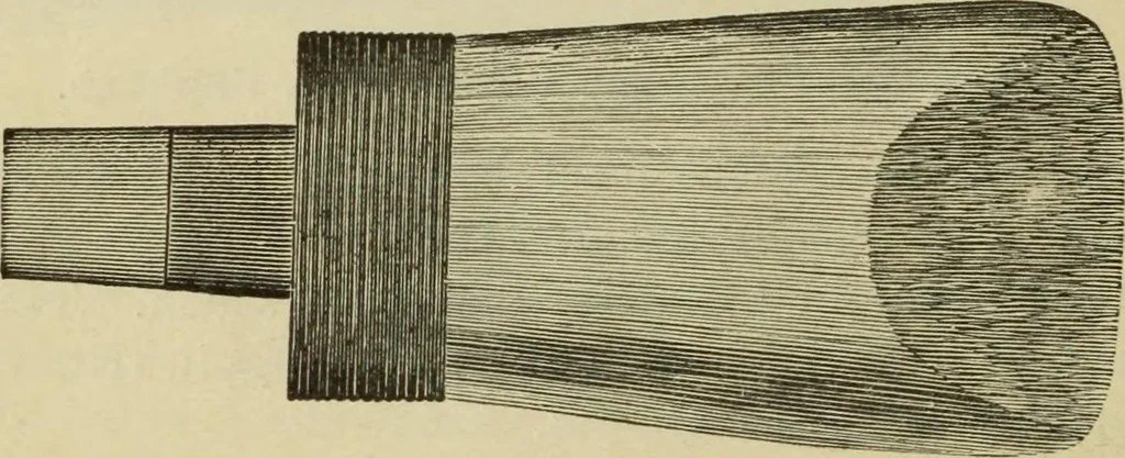 An illustration from The painters' encyclopædia. Containing definitions of all important words in the art of plain and artistic painting, with details of practice in coach, carriage, railway car, house, sign and ornamental painting, including graining, marbling ... and valuable hints and helps in scene painting, porcelain painting, plain painting, distemper painting, and all work in which a brush, pencil or palette is used, 1887, leaf 79