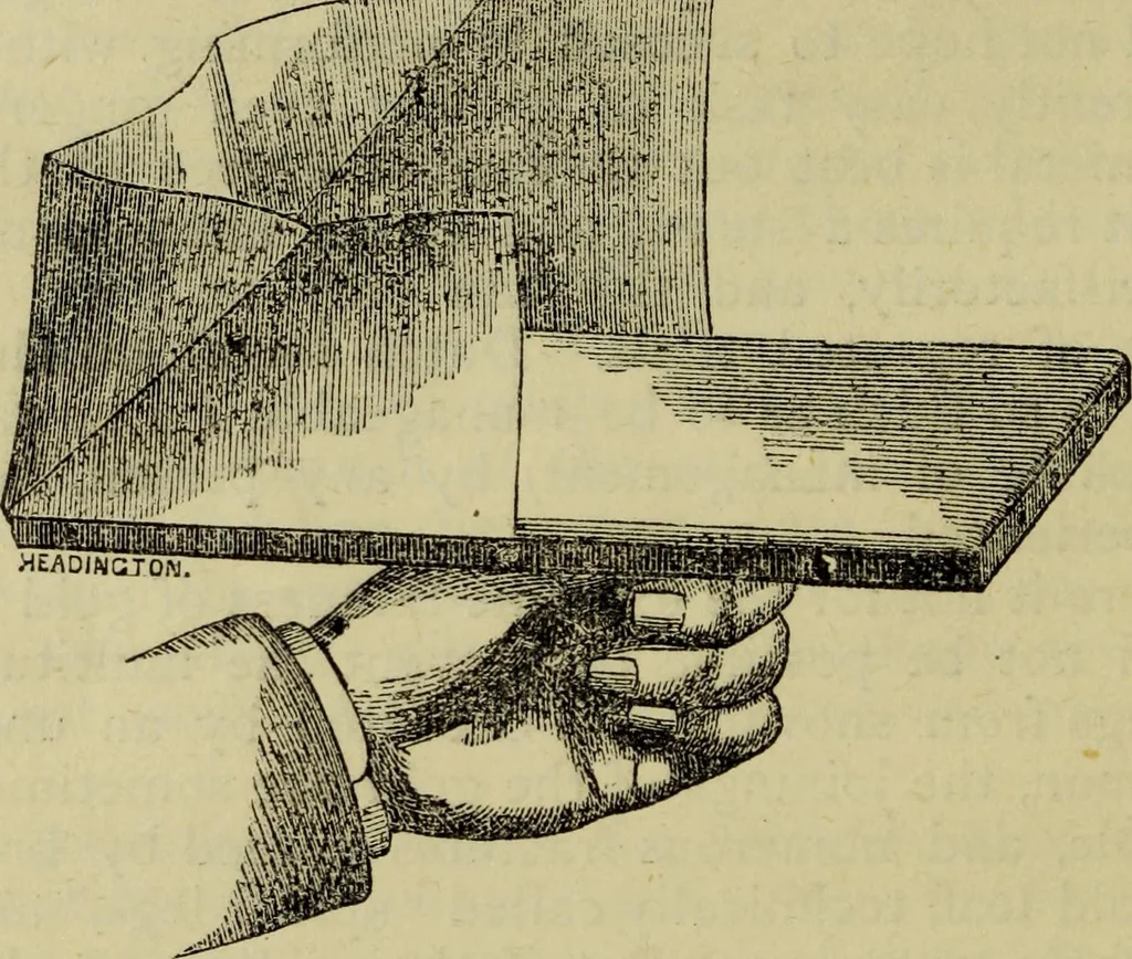 An illustration from The Painters' & grainers' handbook : a complete illustrated guide to painting, graining, distempering, sign-writing, gilding, and glass embossing ..., 1873, leaf 139