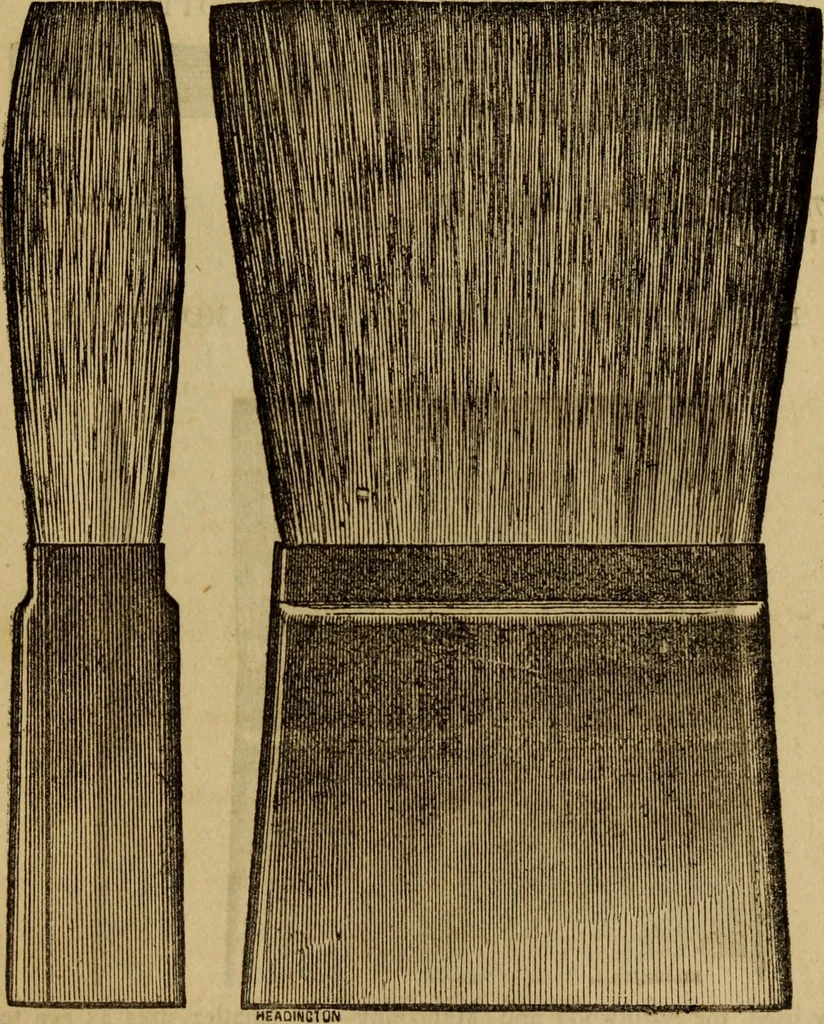 An illustration from The Painters' & grainers' handbook : a complete illustrated guide to painting, graining, distempering, sign-writing, gilding, and glass embossing ..., 1873, leaf 164