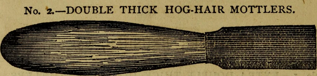 An illustration from The Painters' & grainers' handbook : a complete illustrated guide to painting, graining, distempering, sign-writing, gilding, and glass embossing ..., 1873, leaf 165