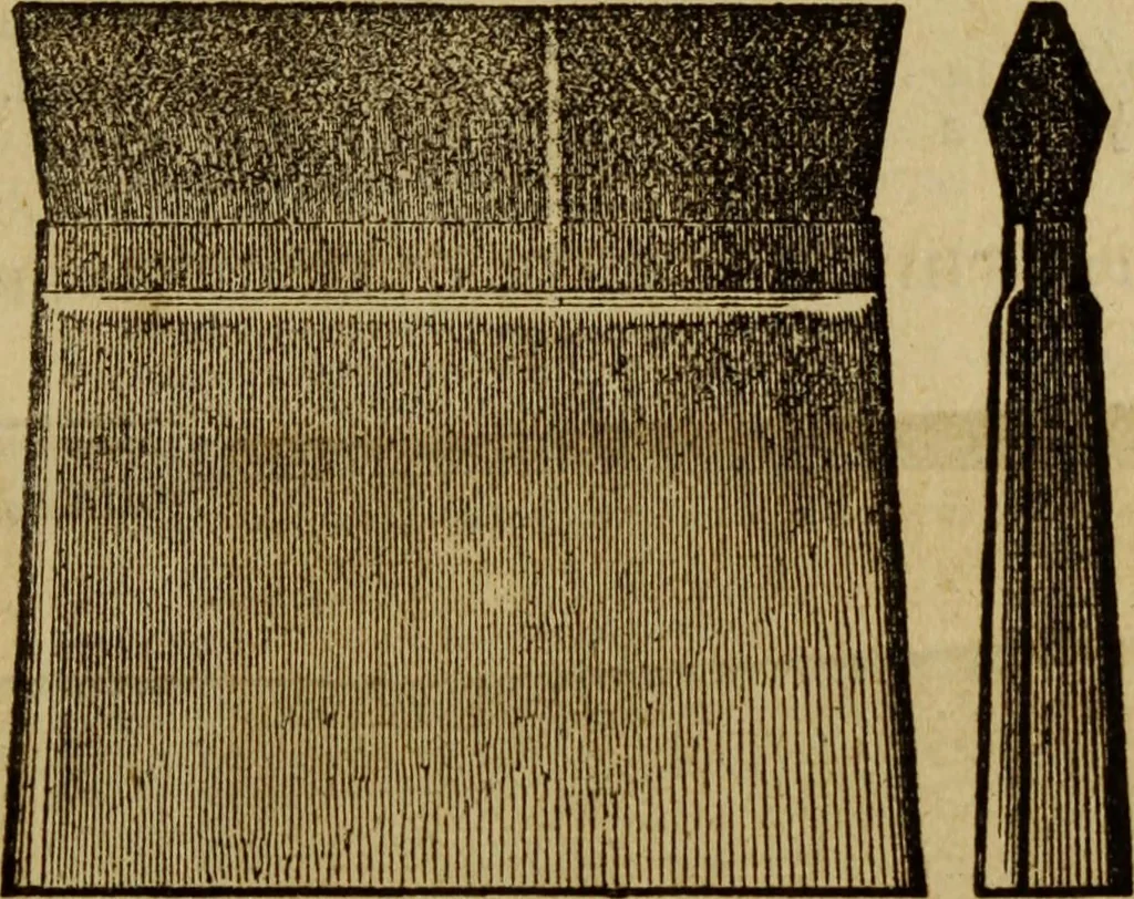 An illustration from The Painters' & grainers' handbook : a complete illustrated guide to painting, graining, distempering, sign-writing, gilding, and glass embossing ..., 1873, leaf 166