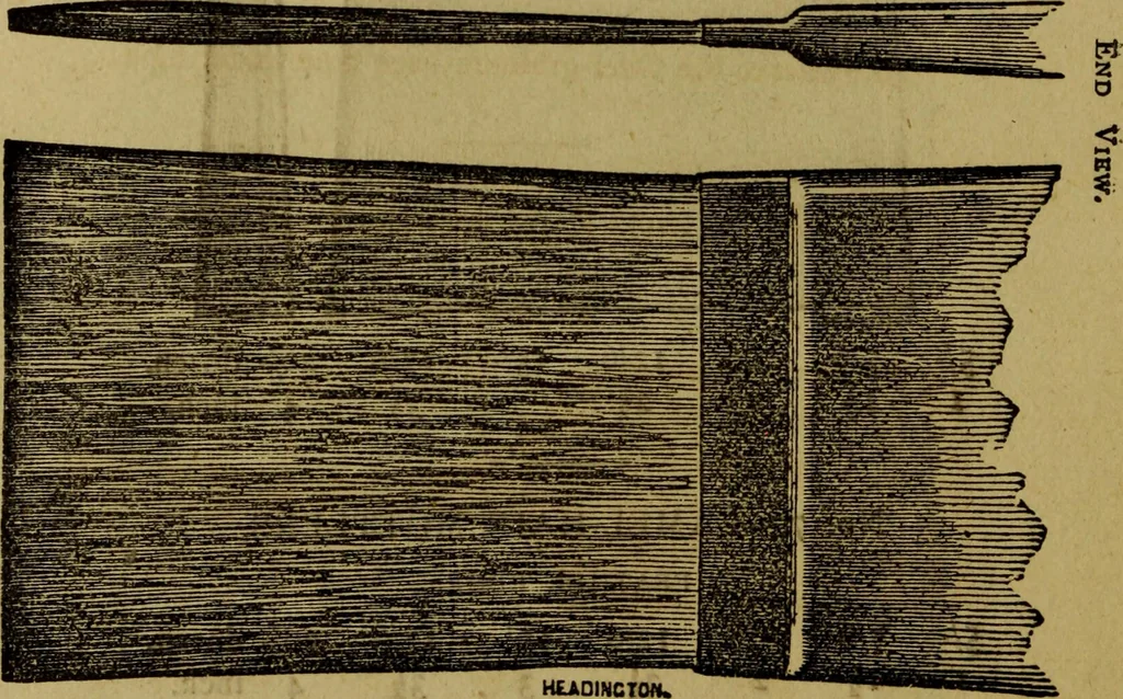 An illustration from The Painters' & grainers' handbook : a complete illustrated guide to painting, graining, distempering, sign-writing, gilding, and glass embossing ..., 1873, leaf 167