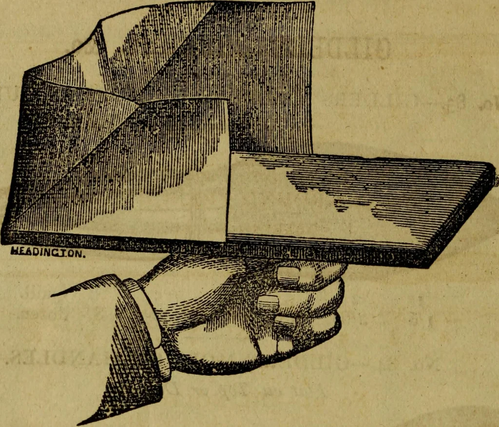 An illustration from The Painters' & grainers' handbook : a complete illustrated guide to painting, graining, distempering, sign-writing, gilding, and glass embossing ..., 1873, leaf 193
