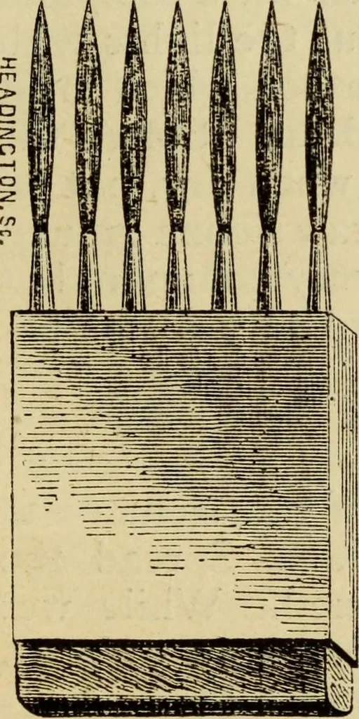 An illustration from The Painters' & grainers' handbook : a complete illustrated guide to painting, graining, distempering, sign-writing, gilding, and glass embossing ..., 1873, leaf 86