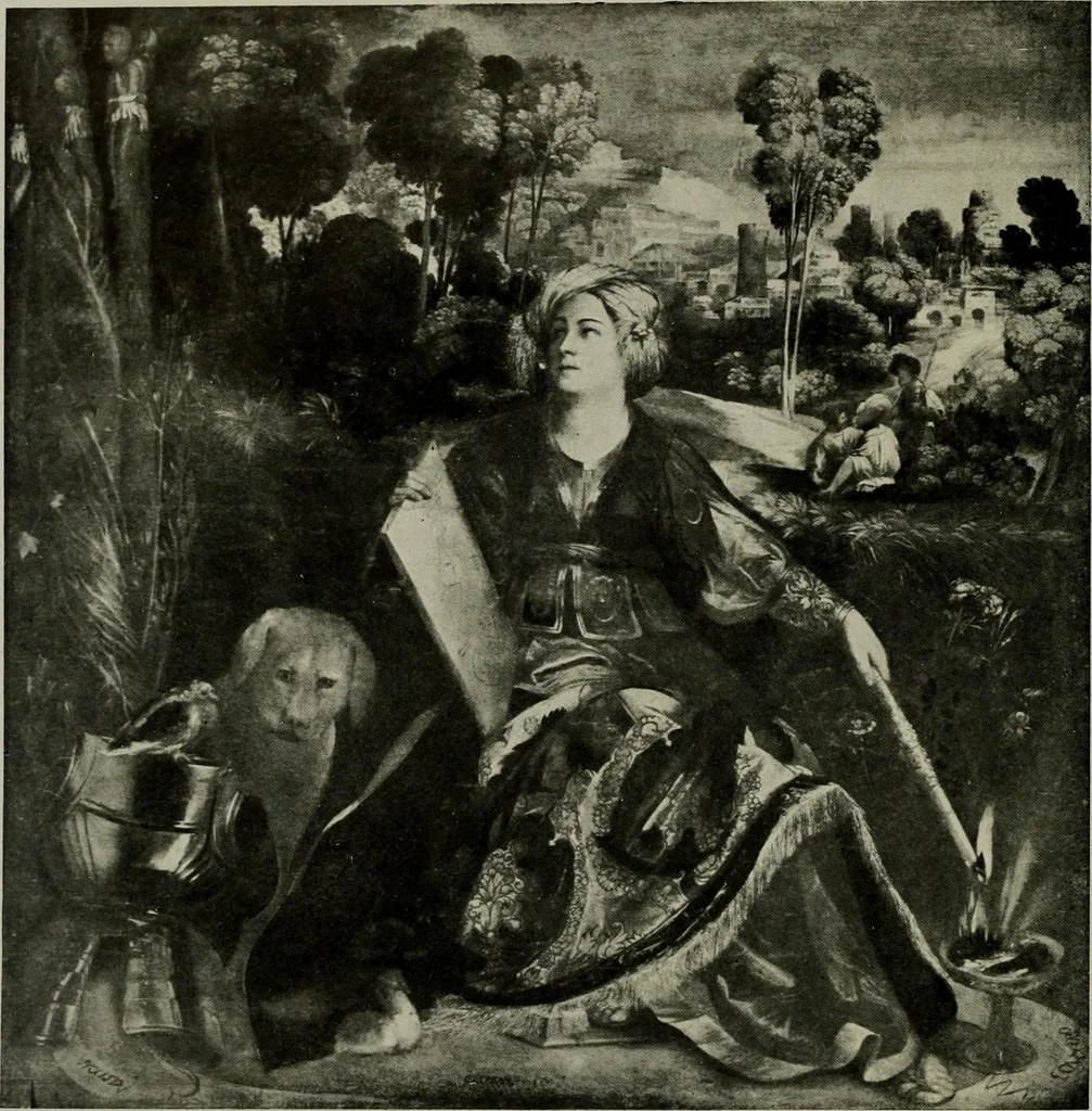 An illustration from The painters of the school of Ferrara, 1911, leaf 7