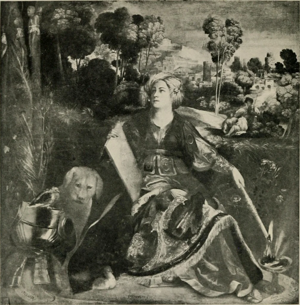 An illustration from The painters of the school of Ferrara, 1911, leaf 7