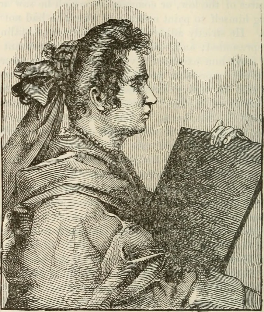 An illustration from Painters, sculptors, architects, engravers, and their works ; a handbook, 1876, leaf 615