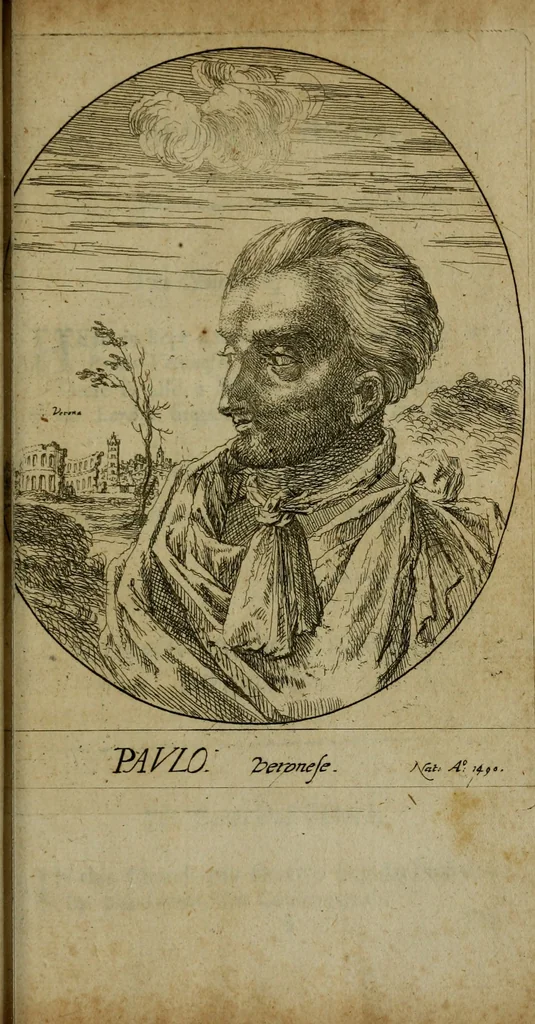 An illustration from The painters voyage of Italy : in which all the most famous paintings of the most eminent masters are particularised, as they are preserved in the several cities of Italy : chiefly related to their altar-pieces, and such other paintings as are ornamental in their churches : and also many choice pictures, kept as jewels, in the palaces of particular persons : whereunto is added that excellent collection of Signior Septale, in his closet at Milan ..., 1679, leaf 138