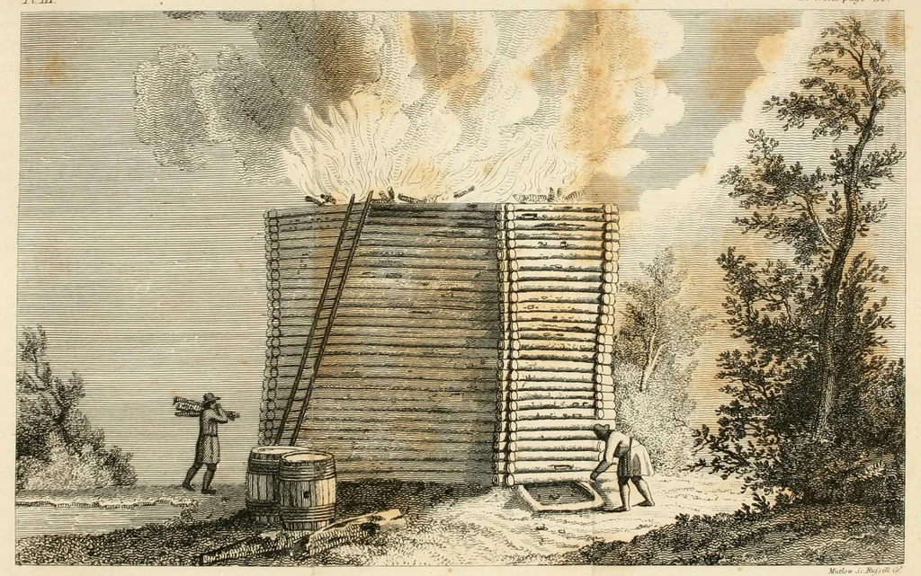 An illustration from The painter and varnisher's guide, or, A treatise, both in theory and practice, on the art of making and applying varnishes, on the different kinds of painting ; and on the method of preparing colours both simple and compound ..., 1804, leaf 108