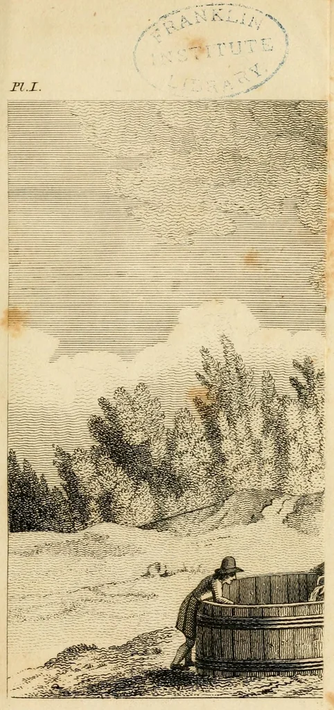 An illustration from The painter and varnisher's guide, or, A treatise, both in theory and practice, on the art of making and applying varnishes, on the different kinds of painting ; and on the method of preparing colours both simple and compound ..., 1804, leaf 99