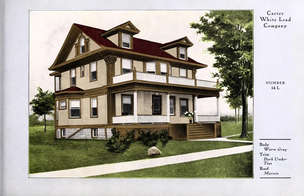 An illustration from Painting houses to stay painted with lead & oil., 1910, leaf 33