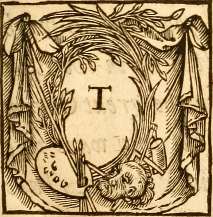An illustration from Painting illustrated in three diallogues, containing some choice observations upon the art. Together with the Lives of the most eminent painters, from Cimabue, to the time of Raphael and Michael Angelo. With an explanation of the difficult terms, 1685, leaf 10