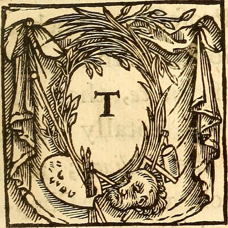 An illustration from Painting illustrated in three diallogues, containing some choice observations upon the art. Together with the Lives of the most eminent painters, from Cimabue, to the time of Raphael and Michael Angelo. With an explanation of the difficult terms, 1685, leaf 170