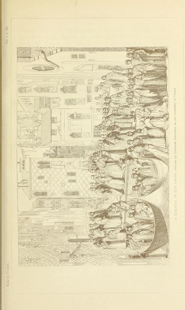 An illustration from A history of painting in north Italy : Venice, Padua, Vicenza, Verona, Ferrara, Milan, Friuli, Brescia, from the fourteenth to the sixteenth century : drawn up from fresh materials after recent researches in the archives of Italy, and from personal inspection of the works of art scattered throughout Europe, 1871, leaf 260
