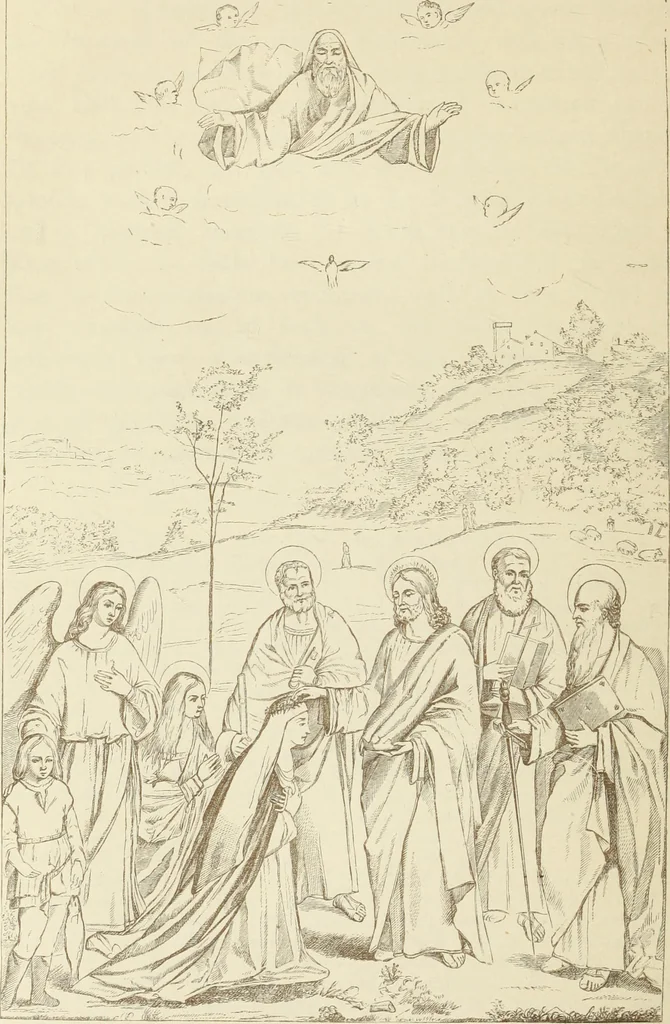 An illustration from A history of painting in north Italy : Venice, Padua, Vicenza, Verona, Ferrara, Milan, Friuli, Brescia, from the fourteenth to the sixteenth century : drawn up from fresh materials after recent researches in the archives of Italy, and from personal inspection of the works of art scattered throughout Europe, 1871, leaf 337