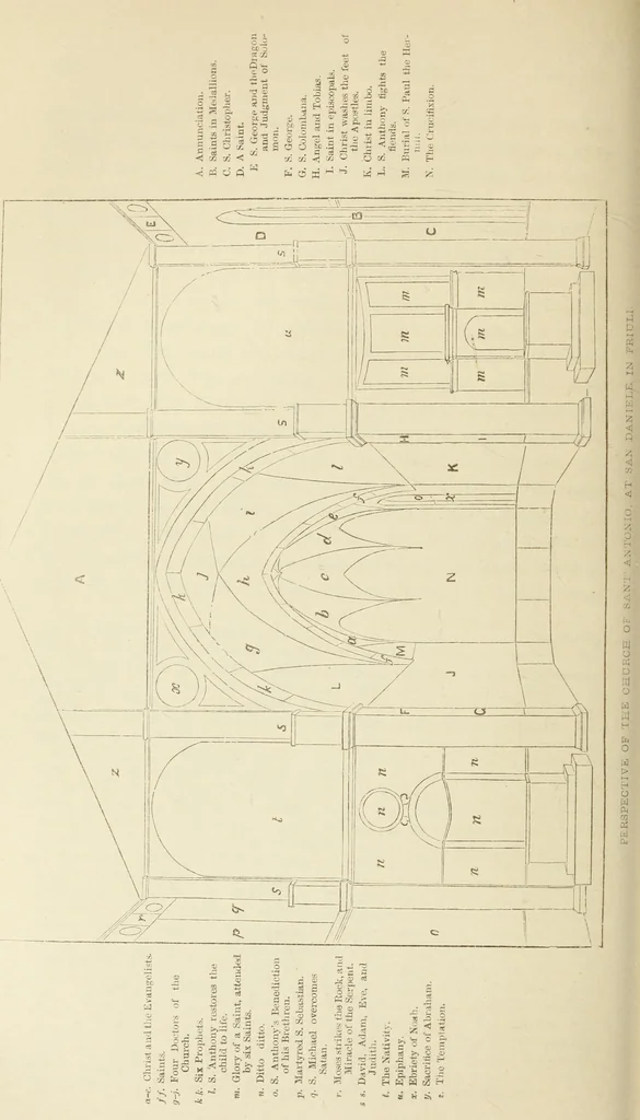An illustration from A history of painting in north Italy : Venice, Padua, Vicenza, Verona, Ferrara, Milan, Friuli, Brescia, from the fourteenth to the sixteenth century : drawn up from fresh materials after recent researches in the archives of Italy, and from personal inspection of the works of art scattered throughout Europe, 1871, leaf 207