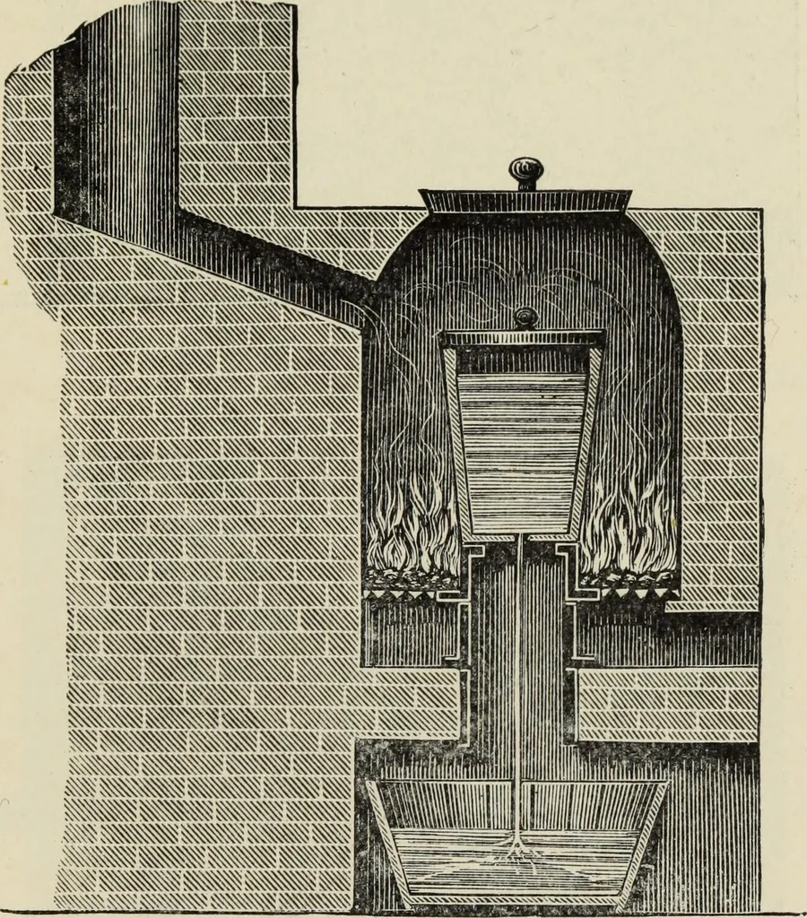 An illustration from Painting on glass and porcelain, and enamel painting : a complete introduction to the preparation of all the colours and fluxes used for painting on glass, porcelain, enamel, faience and stoneware ..., 1897, leaf 144