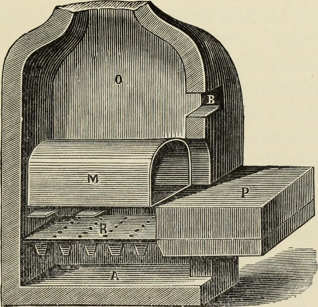 An illustration from Painting on glass and porcelain, and enamel painting : a complete introduction to the preparation of all the colours and fluxes used for painting on glass, porcelain, enamel, faience and stoneware ..., 1897, leaf 148