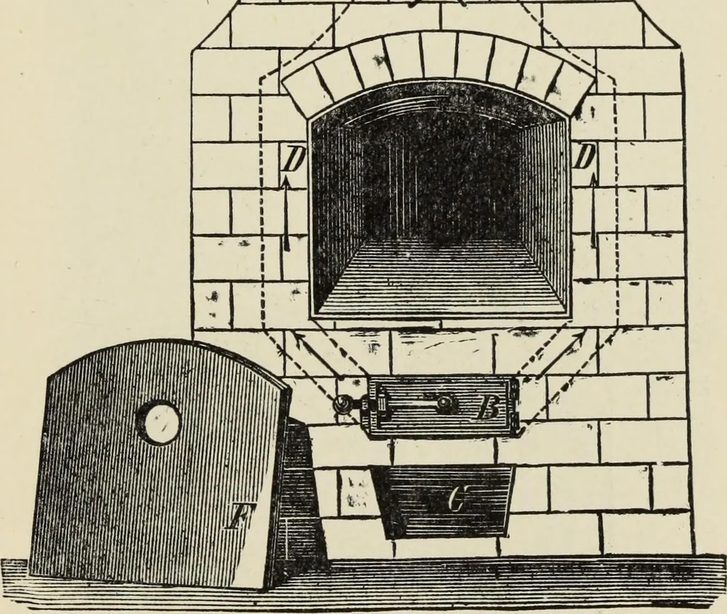 An illustration from Painting on glass and porcelain, and enamel painting : a complete introduction to the preparation of all the colours and fluxes used for painting on glass, porcelain, enamel, faience and stoneware ..., 1897, leaf 268