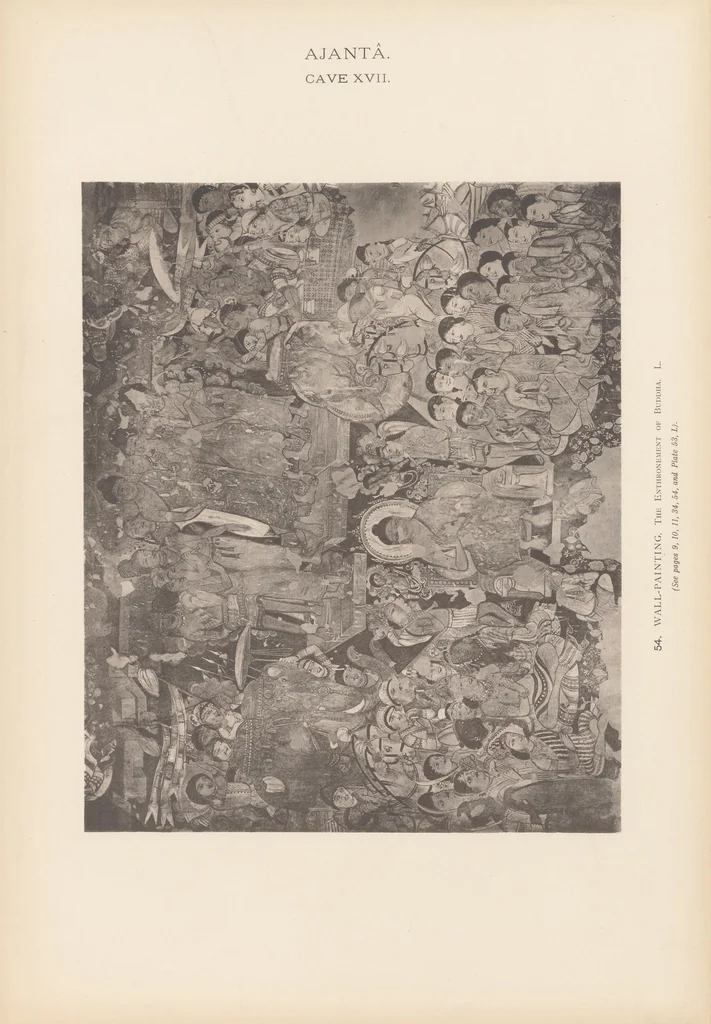 An illustration from The paintings in the Buddhist cave-temples of Ajantâ, Khandesh, India, 1896, leaf 159