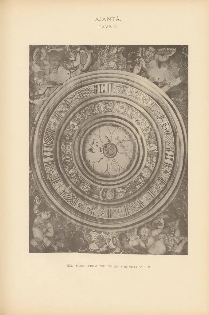 An illustration from The paintings in the Buddhist cave-temples of Ajantâ, Khandesh, India, 1896, leaf 73