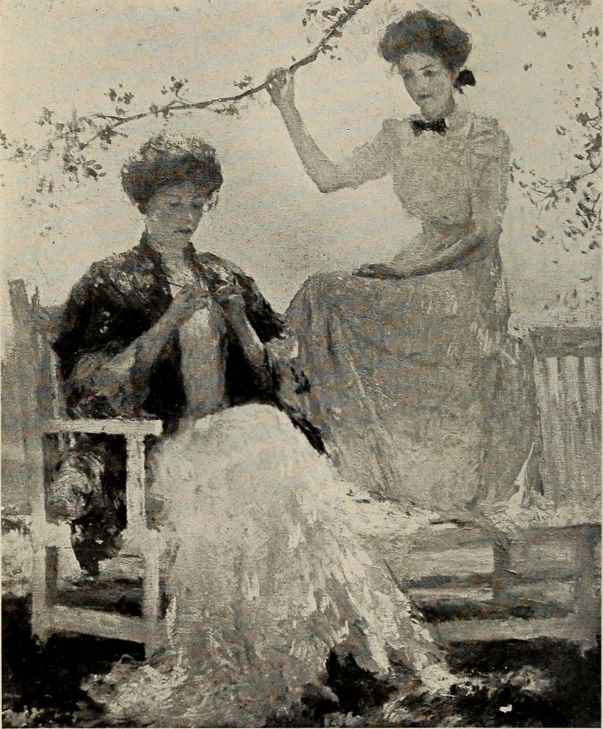 An illustration from Paintings by American artists : colonial portraits, 1914, leaf 15