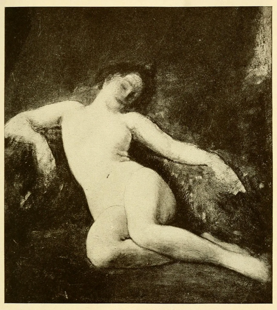An illustration from Paintings by American artists, 1900, leaf 15