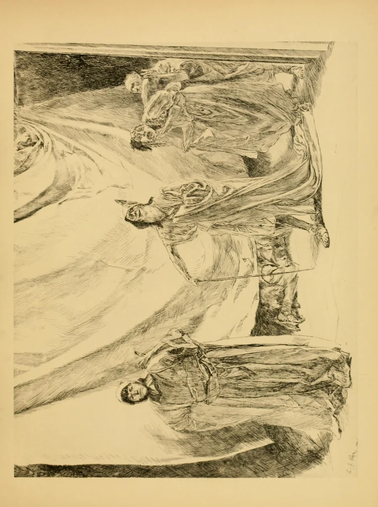 An illustration from Paintings & illustrations, 1900, leaf 27