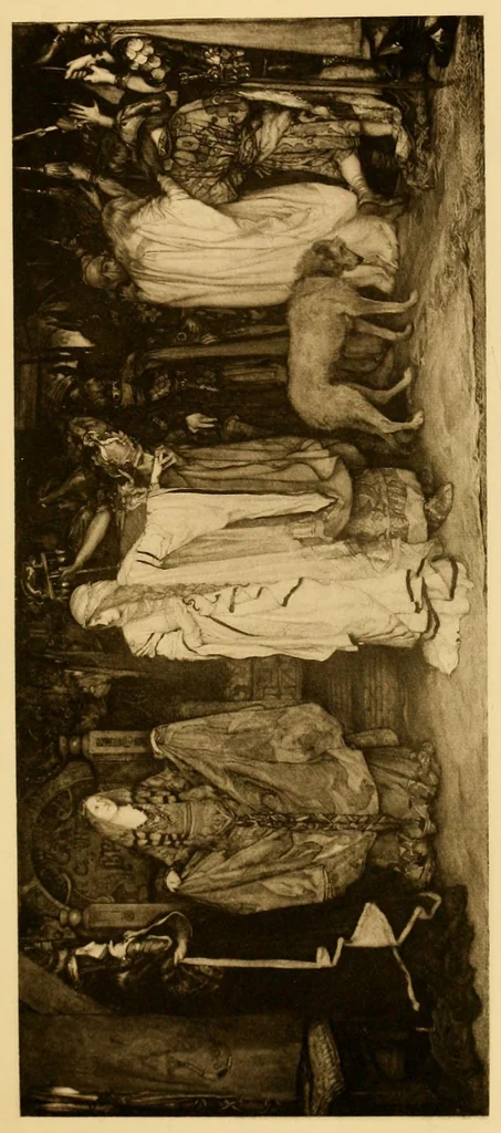 An illustration from Paintings & illustrations, 1900, leaf 29